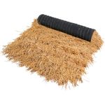 XLX Turf Firproof Synthetic Thatch Straw Grass Roof, Mexican Yellow Artificial Palm Thach Rolls for Tiki Bar Hut, Patio, Duck Boat Blinds, Party, Garden Decor, Palapa Thatch Roofing, 15.74" x 4'