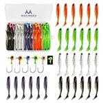 40pcs Crappie Lures with Jig Heads 