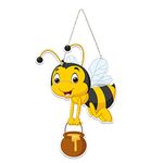 Artvibes Honey Bee Wall Hanger for Home Decor | Office | Gifts | Bedroom | Wall Decorative Items for Living Room | Door Hanging | Modern Decoration Items | Artworks Wall Hangings (WH_5508NN)