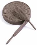 VSUDO 47 Inches Light Brown Fine Weave Flat Shoe Lace for Sneaker, 5/16” Width Flat Sneaker Shoestring, Flat Sneaker Shoelace, Flat Shoe String for Running Athletic Shoes (1 Pair-Light Brown-120CM)