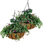 Gardman Forged Hanging Baskets, Black, 14" Dia., Pack of 2