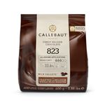 Callebaut 823 Milk Chocolate Callets - 400 g | Belgian Chocolate | 33.6% Cocoa