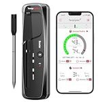 ThermoPro TempSpike Premium Truly Wireless Meat Thermometer up to 500FT Remote Range, Bluetooth Meat Thermometer with Wire-Free Probe, Meat Thermometer Wireless for Sous Vide Smoker Rotisserie Brewing