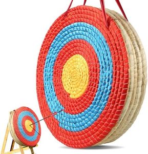 VEVOR Archery Target, 5 Layers 20" Arrow Target, Traditional Solid Straw Round Archery Target Shooting Bow, Hand-Made Arrows Target, Coloured Rope Target for Backyard Outdoor Hunting Shooting Practice