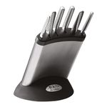 Global 7-Piece Knife Block Set Made in Japan: Premium Japanese Stainless Steel Kitchen Knives G-2 Chef's Knife, Bread Knife, Vegetable Knife, Utility & Paring Knives, G-636/7B