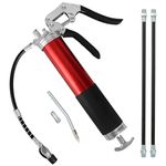 YAYODS Heavy Duty Grease Gun Tool, 7000 PSI Professional Hand Held Grease Gun with Flexible Hose, Rigid Extension, Nozzle, Fit 14oz Grease Cartridge