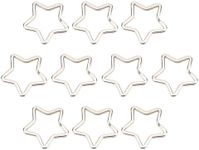 10Pcs Key Rings, Star Shaped Key Ri