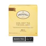 Twinings Earl Grey Individually Wrapped Tea Bags | Caffeinated Black Tea Enhanced with Bergamot Citrus | 100 Count (Pack of 4)