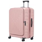 TydeCkare 29 Inch 50 * 31(35)*76cm, 117L~133L Luggage with Expansion & Side Opening, 4.6Kg, Ligthweight ABS+PC Hardshell Checked Suitcase, Pink