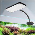 VAYINATO Rs Electricals RS-S13 | 12 Watts Clip On Back Full Spectrum Planted Aquarium LED Light | 360 Degree | Flexible Head | Suits Upto 2.5Ft Tank