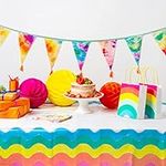 Talking Tables Rainbow Paper Table Cover for Kid's Supplies, Pride, 60s Themed Party | Disposable Tablecloth, Eco-Friendly, Recyclable Tableware | Rectangular 180cm x 120cm, RAINTDTCOVER