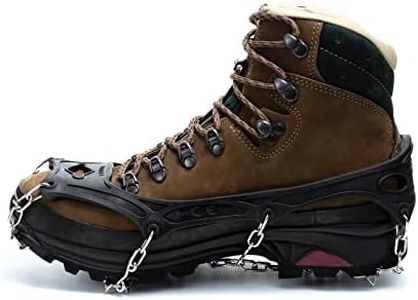 Hillsound FreeSteps6 Crampon, Ice Cleat All-Purpose Traction System for Packed Snow & Ice Conditions, Black, X Small