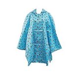 ECO CHIC Waterproof Foldable Adult Poncho Lightweight Reusable Raincoat with Hood (Bumble Bees Blue)