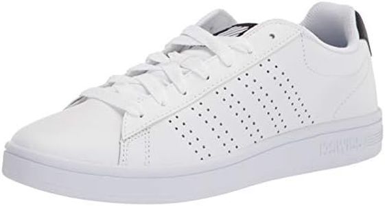 K-Swiss Men's Court Casper Sneaker, White/Black, 7 M