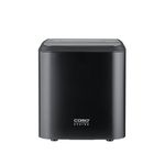 CASO Design Clear Ice Advanced Ice Maker, Compressor Ice Cube Maker, Ice Machine for Matte or Slow Melting Clear Cubes, Ready in 8-12 Mins, Quiet 48 dB, Large 1.5 L Water Tank, Self Cleaning, Black
