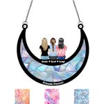 Friends Forever Personalized Window Hanging Suncatcher Ornament Friendship Gifts For Women, Custom Sisters Indoor Window Decor, Best Friend Birthday Gifts, Besties Forever