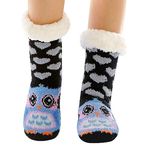 WOTENCE Women Slipper Socks Soft Warm Fleece Lined Cute Animal Winter Non Slip Socks for Women Girls