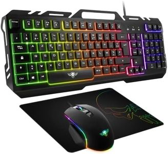 SPIRIT OF GAMER - Pack Gaming 3 en 1 Pro-MK5 - Clavier Gamer RGB Anti-Ghosting - Souris Gamer 7 Boutons RGB 3200 DPI - Tapis Anti-Dérapant - Compatible PC/Playstation/Xbox