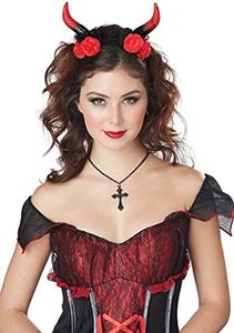 California Costumes Women's Rose Enchantress Horns, Red, One Size