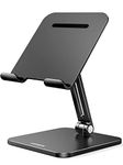 UGREEN Tablet Stand for Desk, Aluminum Stand for iPad, Adjustable Desktop Stand Holder for iPad Pro 12.9 11 9.7 10.5 iPad Air Mini 6 4 3 Galaxy Tabs Galaxy Z Fold4 Surface Pro iPhone 14 Pro, Black