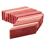 Cedar Space Cedar Blocks for Clothes Storage, 100% Aromatic Red Ceder Blocks, Cedar Planks, Cedar Accessories for Closets Storages, 16 Pcs