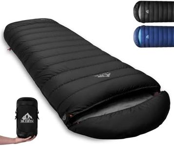 BUERTS Lightweight Sleeping Bag for Adults. 14 to -18°F.Weighs only 4.45 lb. Down Sleeping Bag for Hiking, Camping, Mountaineering, Adventure and Backpacking.