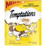 TEMPTATIONS Adult Cat Treats, Tasty Chicken Flavour, 180g (10 Pack)