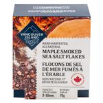 Smoked Salt - 75g of Maple Wood Smoked Sea Salt Flakes - Hand-harvested on Vancouver Island - All Natural - Perfect for Seasoning, Baking, Cooking, and Finishing