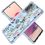 KOARWVC Case for Redmi Note 10 (4G)/Redmi Note 10S M2101K7BG Case Clear with Design Soft TPU Shock Absorption Slim Floral Pattern Protective Back Cover Cases for Xiaomi Redmi Note 10S (Spring Floral)