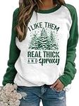 Fuyxxmer Christmas Trees Sweatshirt for Women Merry Christmas Graphic Shirt Xmas Pullover Tops