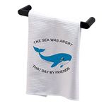 BDPWSS The Sea was Angry That Day My Friends Funny TV Show Inspired Kitchen Towel for Friend Housewarming Gift (Sea was Angry TWCA)