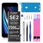 Battery for iPhone SE2, (2024 New Upgrade) 7200mAh High Capacity New 0 Cycle Replacement Battery for iPhone SE 2020 2nd Gen Model A2275 A2296 A2298 with Repair Tool Kits