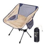 TREKOLOGY YIZI N1 Folding Camping Chair - UltraLight Portable Chair for Adult - Heavy Duty, Compact & Foldable Comfy Outdoor Chair for Hiking, Camp, Picnic, Lawn, Backpack, Beach - Up to 136KG - White