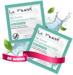 LA Fresh Travel Lite Antiperspirant Wipes Pack of 50 Individually Wrapped 10x8” Wipe Fresh Scented Towelettes Made With Clear Formula For Men And Women With Powerful Wetness And Odor Protection Perfect For On The Go, Gym Bag, Purse