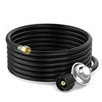 only fire 12 Feet Hose Low Pressure Propane Regulator with 3/8" Female Flare for Most Gas Grill, Heater, Generator, and Fire Pit Table