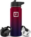 Iron Flask Sports Water Bottle - 530 ml, 3 Lids (Straw Lid), Vacuum Insulated Stainless Steel, Double Walled, Thermo Mug, Metal Canteen