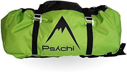 Psychi Rock Climbing Rope Bag with Ground Sheet Buckles and Carry Straps (Green)