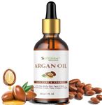 Argan Oil from Morocco, 100% pure, for skin, hair beard and nails. in a dark glass bottle and a dropper. (1oz /30ml).