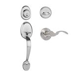 Dynasty Hardware COL-MON-100-US15-LH Colorado Front Door Handleset, Door Knobs, Door Furniture, Satin Nickel, with Monterey Lever, Left Hand