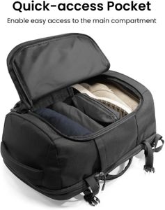 tomtoc 40L Travel Backpack – TSA Friendly Carry-On, Water-Resistant, Fits 17.3" Laptop
