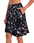 Jhsnjnr Womens Knee Length Modest Skirts Casual High Waist Long Skort Tennis Golf Skorts Skirts