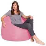 Posh Bean Bag Chair for Children, Teens & Adults - 35", Solid Pink