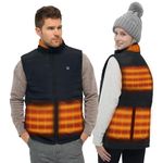 DR.PREPARE Heated Gilet, Plus Size Heated Vest for Men Women, USB Electric Heated Jacket with 3 Heating Levels, Lightweight Adjustable Warming Clothing for Hiking Skiing (Battery Pack Not Included)