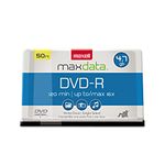 MAXELL DVD-R 4.7 RECORDABLE (Spindle Case) - Spindle 50 Blank DVD-R Disc, (638011)