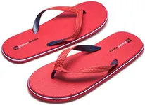 Alpine Swiss Men's Flip Flops | Ultra-light Thin EVA foam Sandals for Beach Pool Everyday Wear | Simple Flexible Flip Flops for Men Red 11