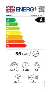 Hoover H-WASH 500 14kg Washing Machine – Large Capacity Front Loader