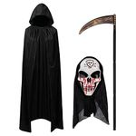 Wishstar Halloween mask, Halloween cloak, Halloween decoration, used for Halloween party dance, decoration (black cape)