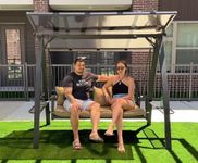 PURPLE LEAF 3-Seat Porch Swing with