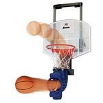 Franklin Sports Mini Basketball Hoop with Rebounder and Ball - Over The Door Basketball Hoop With Automatic Ball Rebounder - Indoor Basketball Game For Kids - Includes Foam Basketball