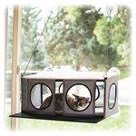 K&H Pet Products EZ Mount Penthouse Townhouse 2 Shelf Window Mount Cat Tree Kitty Tower Cat Furniture